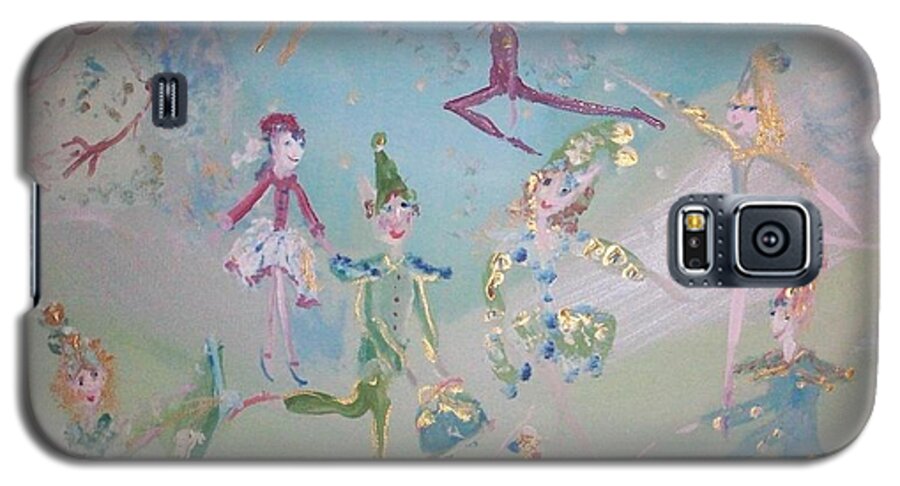 Elf Galaxy S5 Case featuring the painting Magical elf dance by Judith Desrosiers