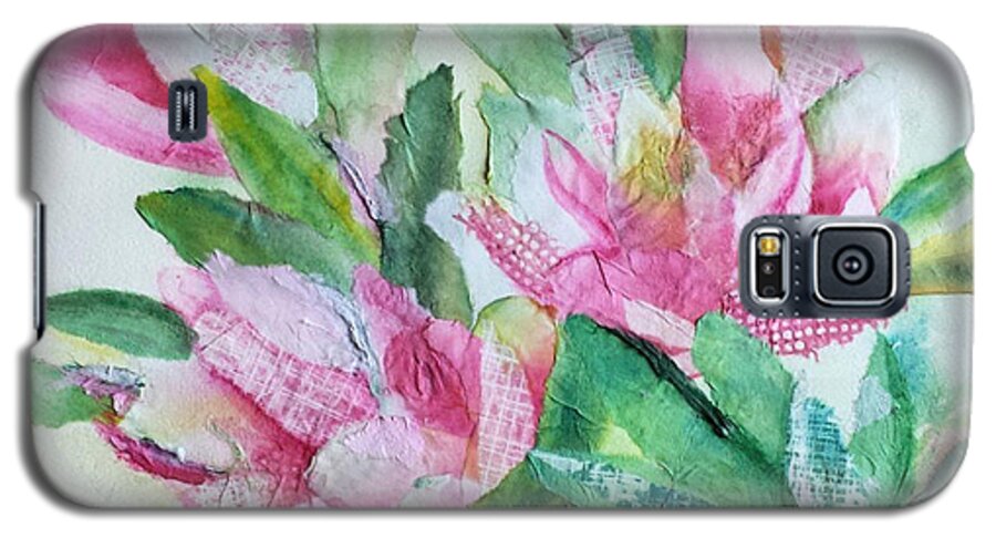 Magnolias Galaxy S5 Case featuring the painting Magnolia Collage by Elise Boam