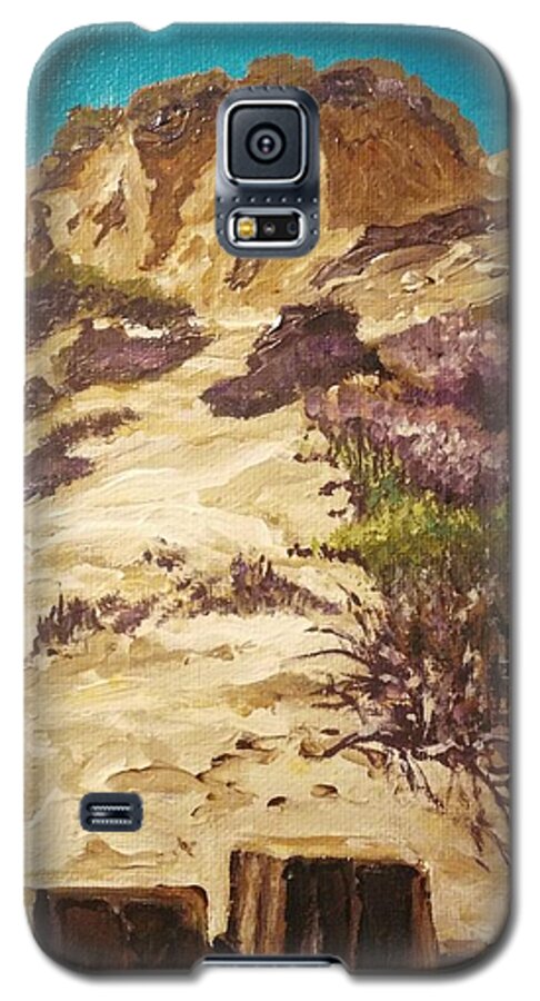  Galaxy S5 Case featuring the painting Majestic Rocks by Ray Khalife