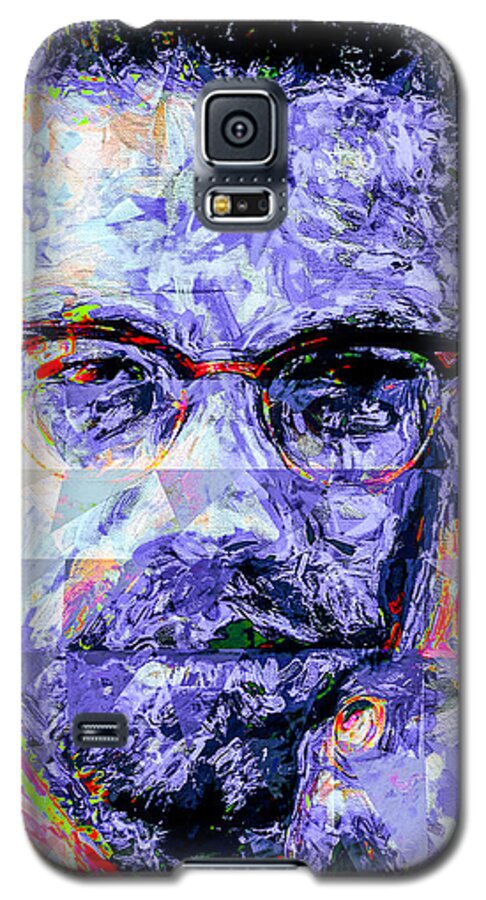 Malcolm X Galaxy S5 Case featuring the photograph Malcolm X Digitally Painted 1 by David Haskett II