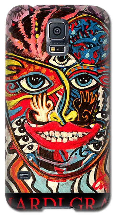 New Orleans Galaxy S5 Case featuring the painting Mardi Gras 2018 by Amzie Adams