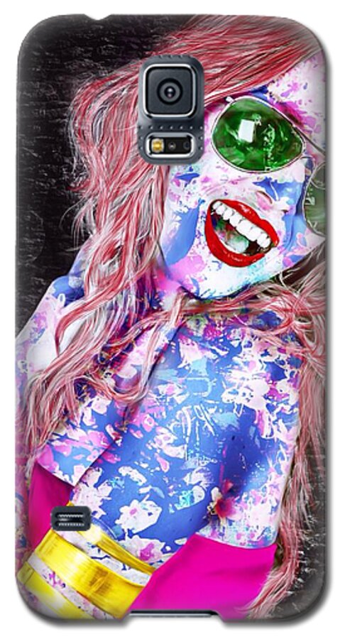 mardi Gras Lady Galaxy S5 Case featuring the painting Mardi Gras Lady by Mark Taylor