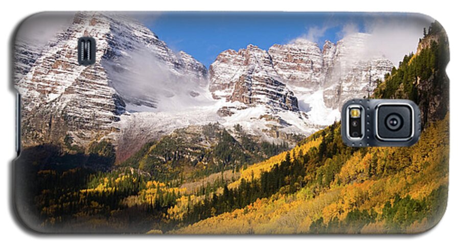 Colorado Galaxy S5 Case featuring the photograph Maroon Bells by Steve Stuller