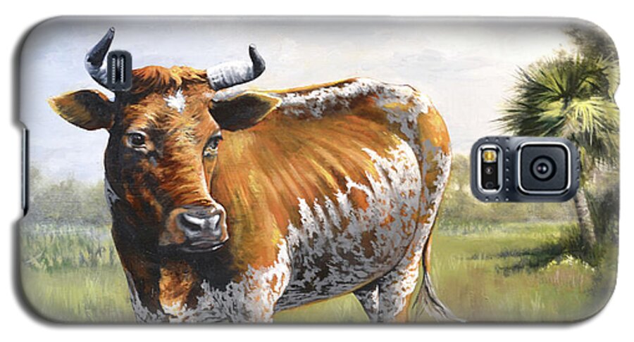 Joan Garcia Galaxy S5 Case featuring the painting On the Florida Prairie Matilda by Joan Garcia