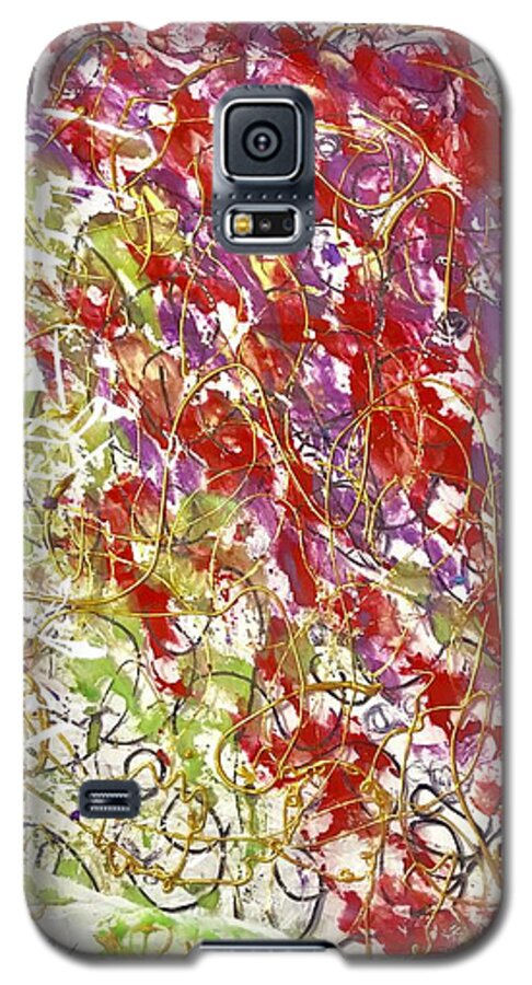 Luminescence Galaxy S5 Case featuring the painting Meandering Luminescence by Kenlynn Schroeder