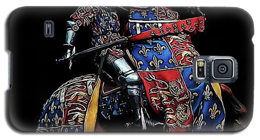 Medieval Chivalry Galaxy S5 Case featuring the painting Medieval Knight - 02 by AM FineArtPrints