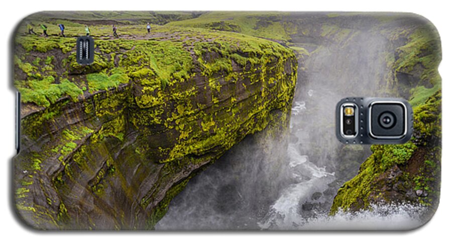 Iceland Galaxy S5 Case featuring the photograph Thundering Icelandic Chasm On The Fimmvorduhals Trail #1 by Alex Blondeau