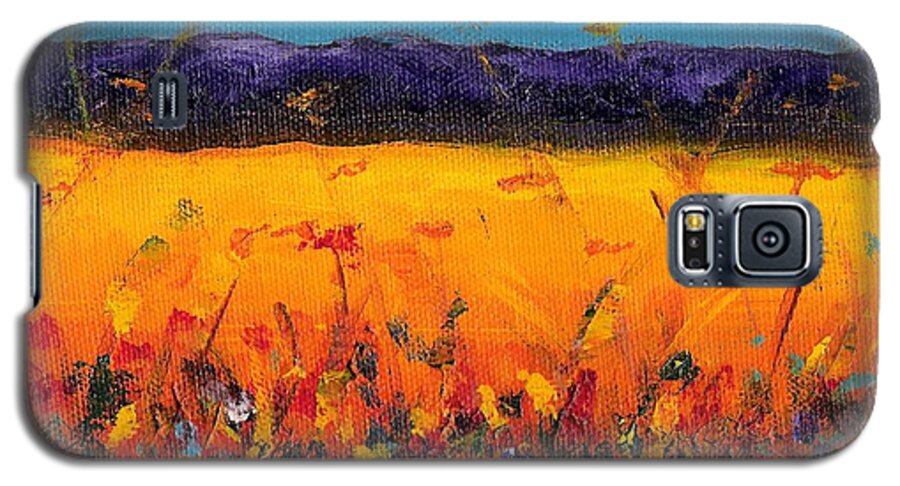 Meadows Galaxy S5 Case featuring the painting Melissa's Meadow by Frances Marino