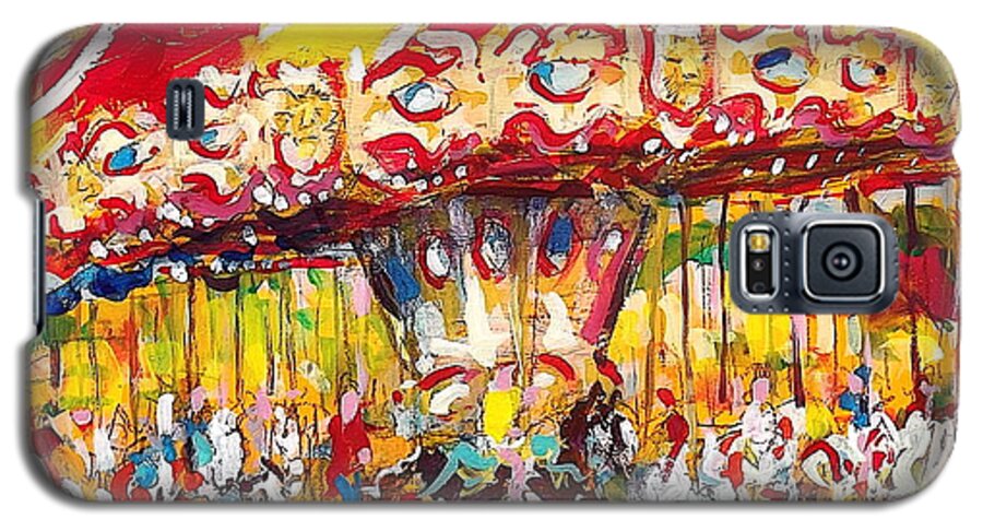 Paintings Galaxy S5 Case featuring the painting Merry-Go-Round by Les Leffingwell