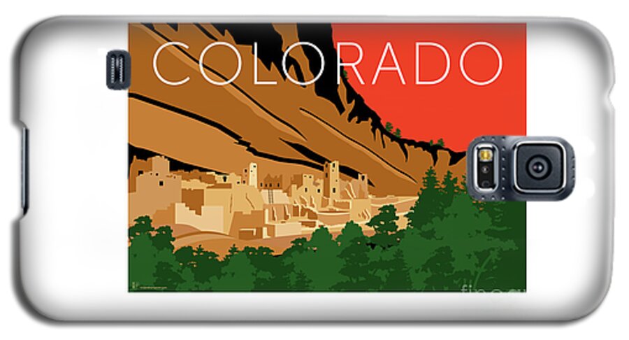 Colorado Galaxy S5 Case featuring the digital art Mesa Verde Orange by Sam Brennan