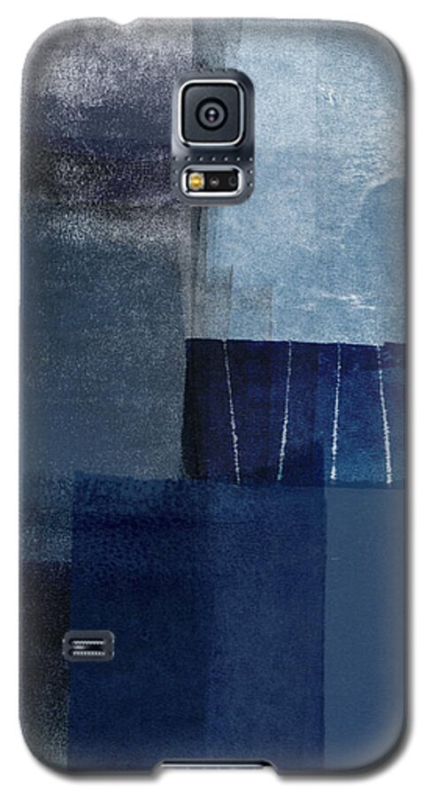 Blue Galaxy S5 Case featuring the mixed media Mestro 1- Abstract Art by Linda Woods by Linda Woods