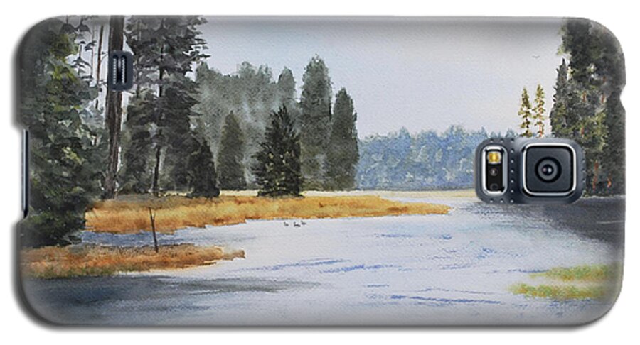 Watercolor Galaxy S5 Case featuring the painting Metolius River Headwaters by Stanton Allaben