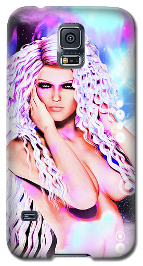 Pin-up Galaxy S5 Case featuring the mixed media Miss Inter-Dimensional 2089 by Alicia Hollinger