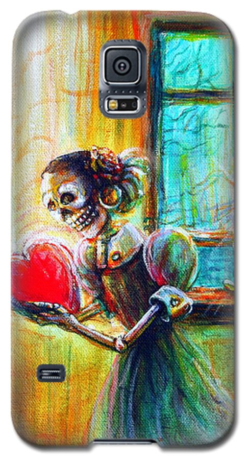 Miss You Galaxy S5 Case featuring the painting Missing you by Heather Calderon
