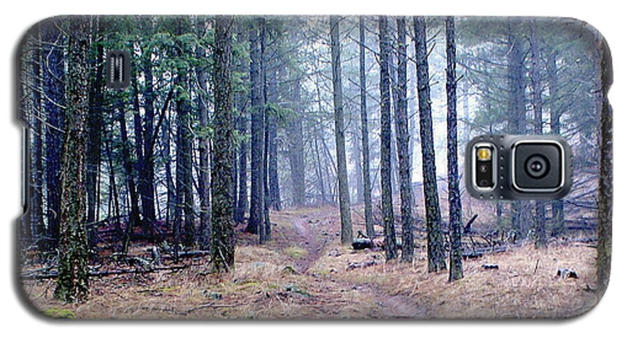 Nature Galaxy S5 Case featuring the photograph Misty Morning Trail in the Woods by Ben Upham III