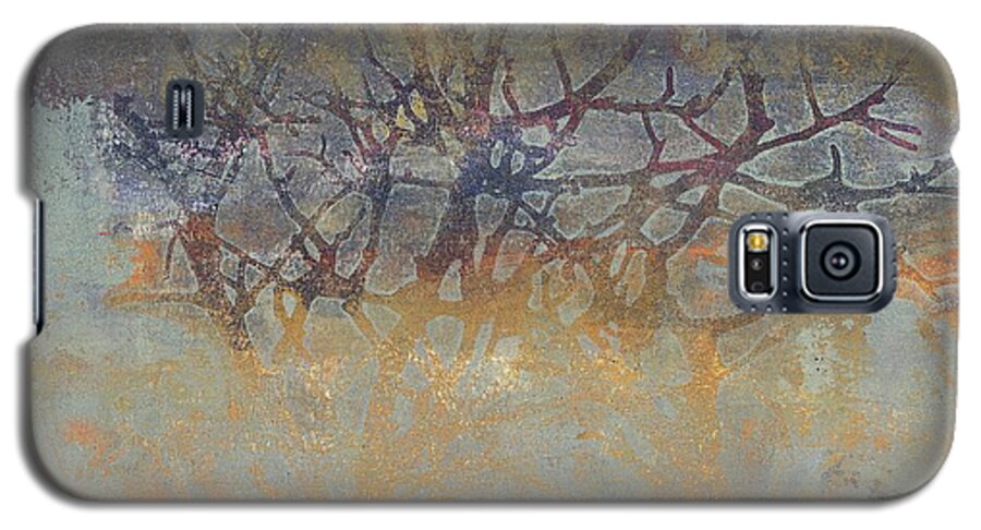 Abstract Galaxy S5 Case featuring the painting Misty Trees by Laurel Englehardt