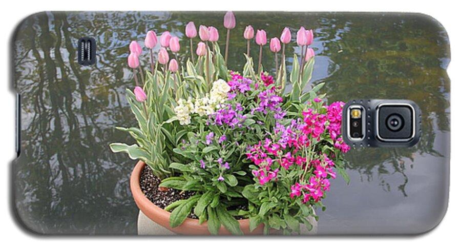 Flowers Galaxy S5 Case featuring the photograph Mixed Flower Planter by Allen Nice-Webb