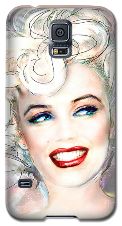 Marilyn Galaxy S5 Case featuring the painting MMother Of Pearl P by Theo Danella