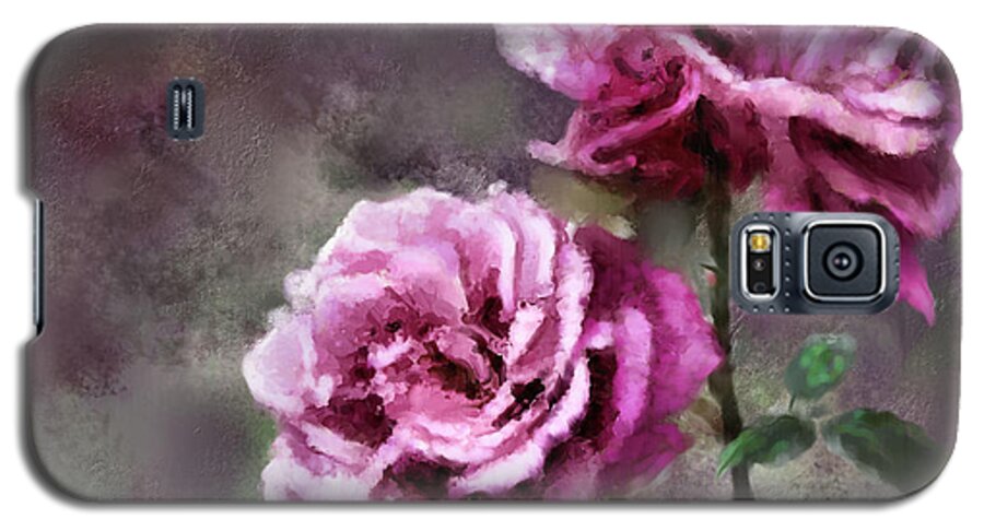 Digital Painting Galaxy S5 Case featuring the digital art Moms Roses by Susan Kinney