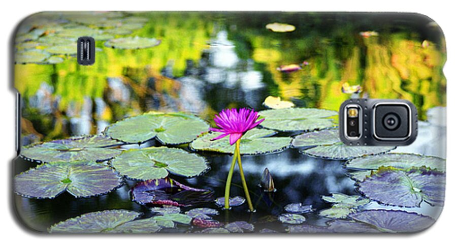 Lilies Galaxy S5 Case featuring the photograph Monet Lilies by Gary Dean Mercer Clark