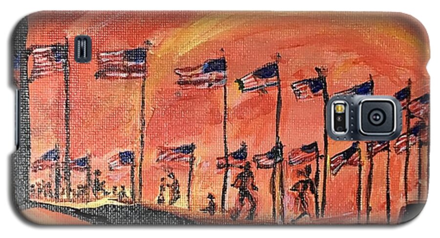 Original Galaxy S5 Case featuring the painting Monument II by Leslie Byrne