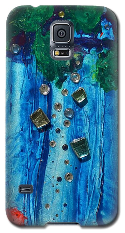 Fairy Galaxy S5 Case featuring the painting Moon Bridge by MiMi Stirn