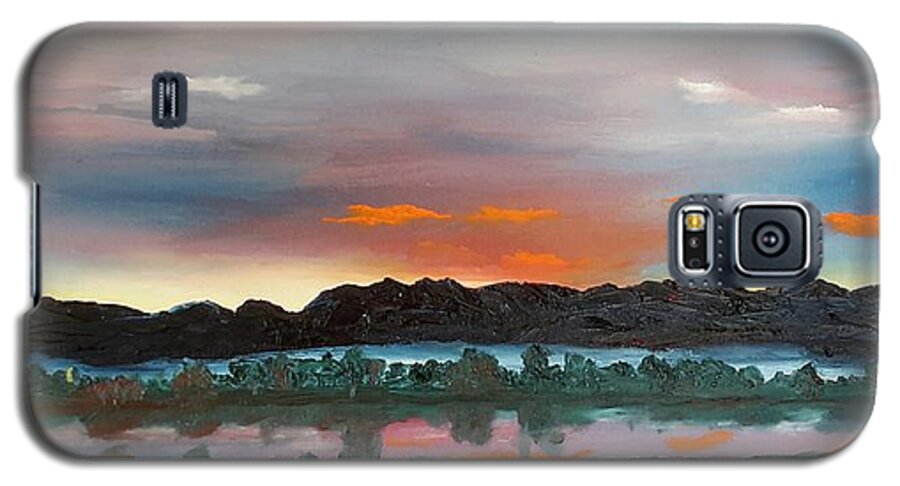 Morning Fog Galaxy S5 Case featuring the painting Morning Fog Silver Star by Cheryl Nancy Ann Gordon