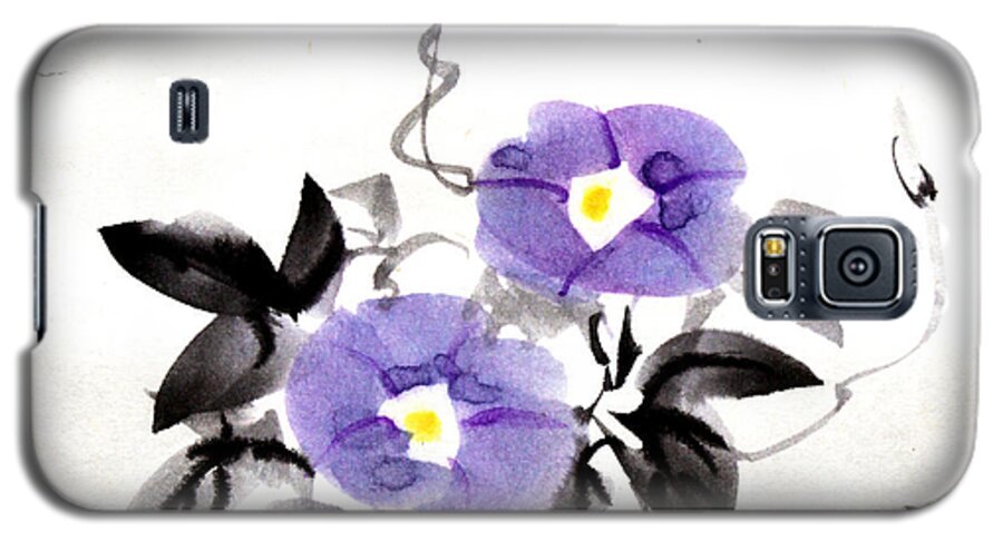 Japanese Galaxy S5 Case featuring the painting Morning Glory by Fumiyo Yoshikawa