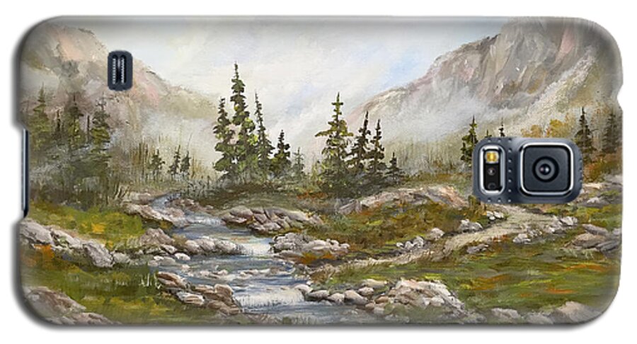 River Painting Galaxy S5 Case featuring the painting Morning Rising Fog by Dorothy Maier