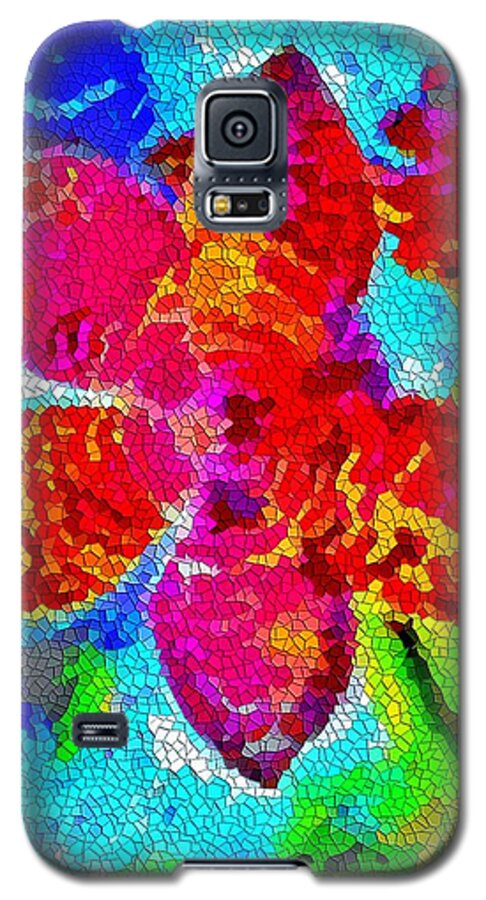 Flower Galaxy S5 Case featuring the photograph Mosaic Orchid 2 by Ludwig Keck