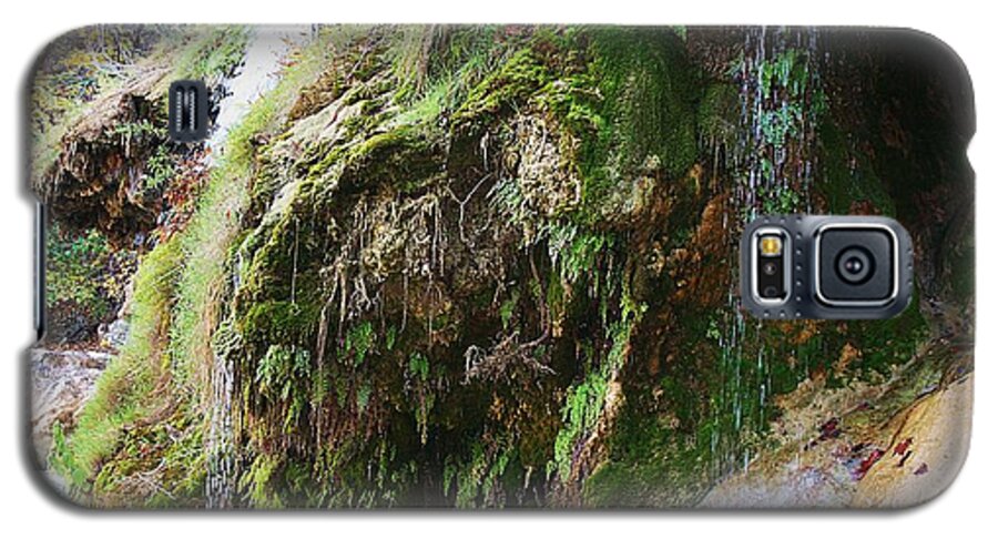 Nature Galaxy S5 Case featuring the photograph Moss and Waterfalls by Sheila Brown