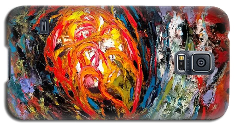 Abstract Galaxy S5 Case featuring the painting Moving Energy by Nicolas Bouteneff