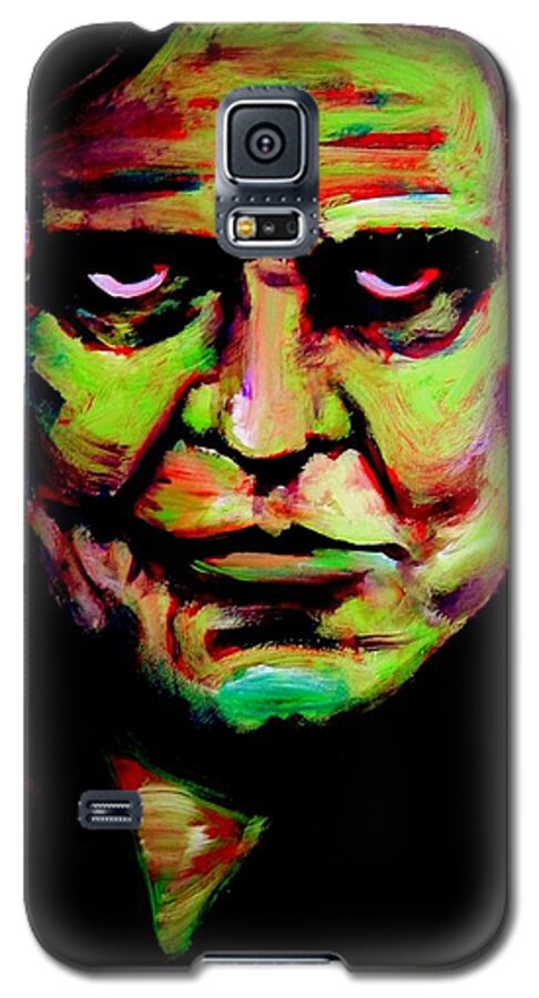 Portrait Galaxy S5 Case featuring the painting Mr. Cash by Jason Reinhardt