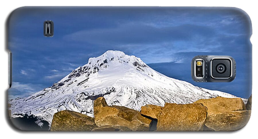 Mt Hood Galaxy S5 Case featuring the photograph Mt Hood with Talus by Albert Seger