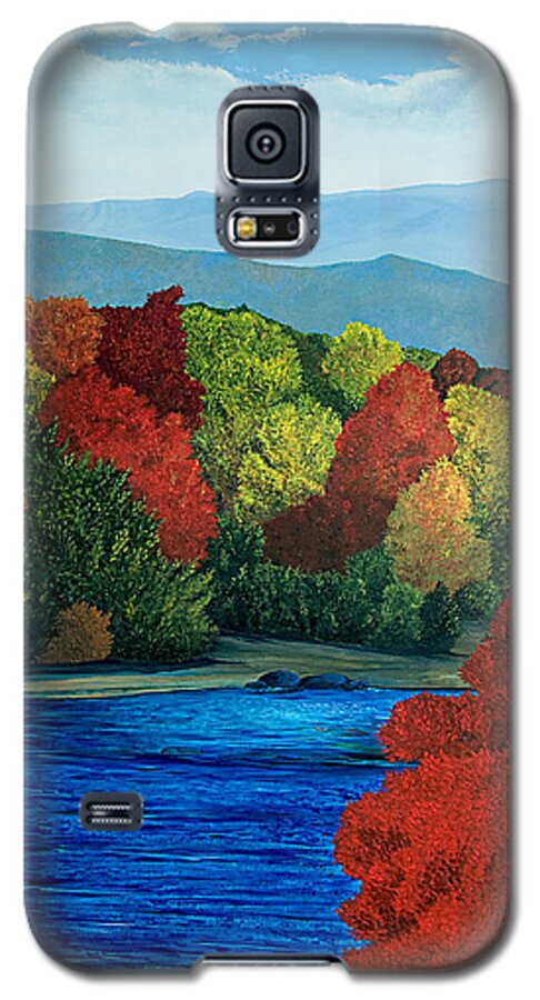 Mt. Washington Galaxy S5 Case featuring the painting MT Washington from the Saco River by Paul Gaj