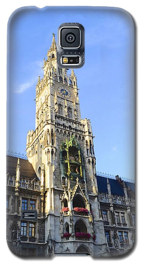 Munich Galaxy S5 Case featuring the photograph Munich Marienplatz by Corinne Rhode