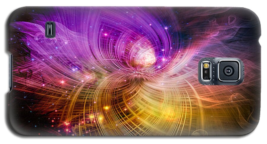 Abstract Galaxy S5 Case featuring the digital art Music From Heaven by Carolyn Marshall