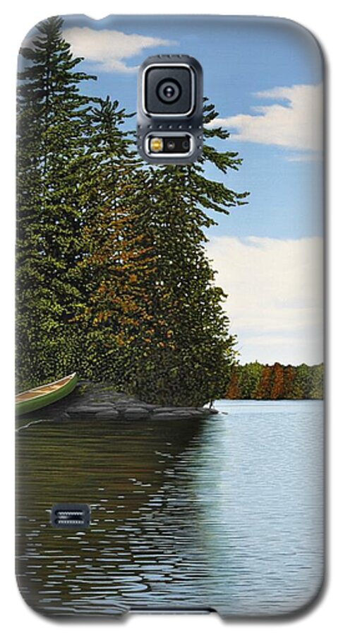 Rocks Galaxy S5 Case featuring the painting Muskoka Shores by Kenneth M Kirsch