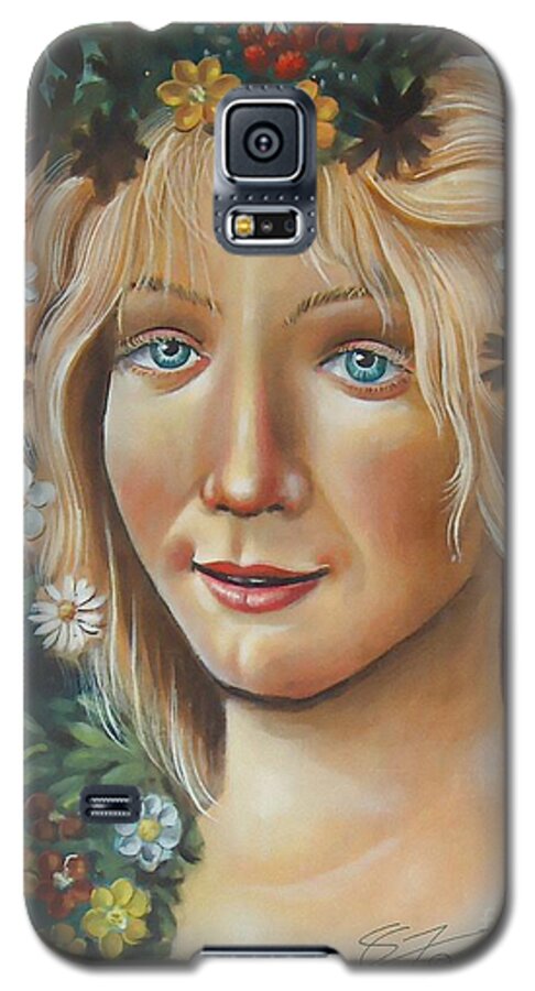 Beautiful Galaxy S5 Case featuring the painting My Botticelli by Artificium -