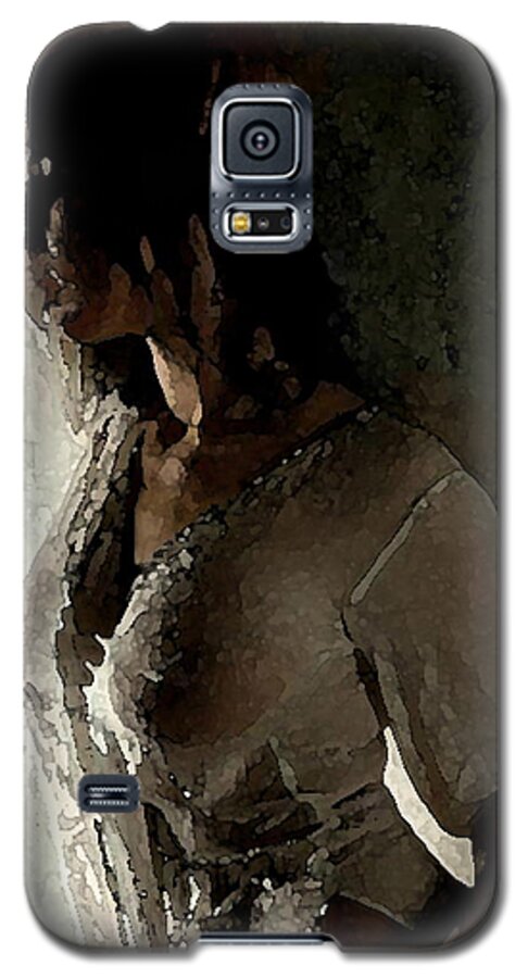 Nude Framed Prints Galaxy S5 Case featuring the painting My Desire. by Shlomo Zangilevitch