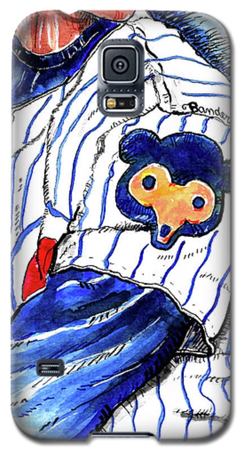Baseball Galaxy S5 Case featuring the painting My Favorite Chicago Cub by Terry Banderas