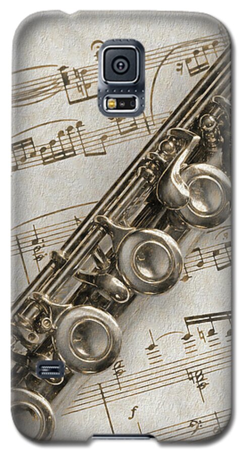 Flute Galaxy S5 Case featuring the photograph My Flute Photo Sketch by Mary Bedy