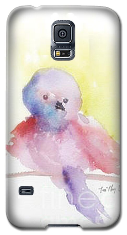 Bird Galaxy S5 Case featuring the painting My little One by Trilby Cole