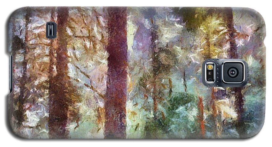 Forest Galaxy S5 Case featuring the digital art Mysterious Wood by Anne Sands