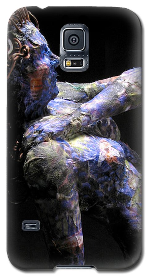 Art Galaxy S5 Case featuring the mixed media Nectar detail on black by Adam Long