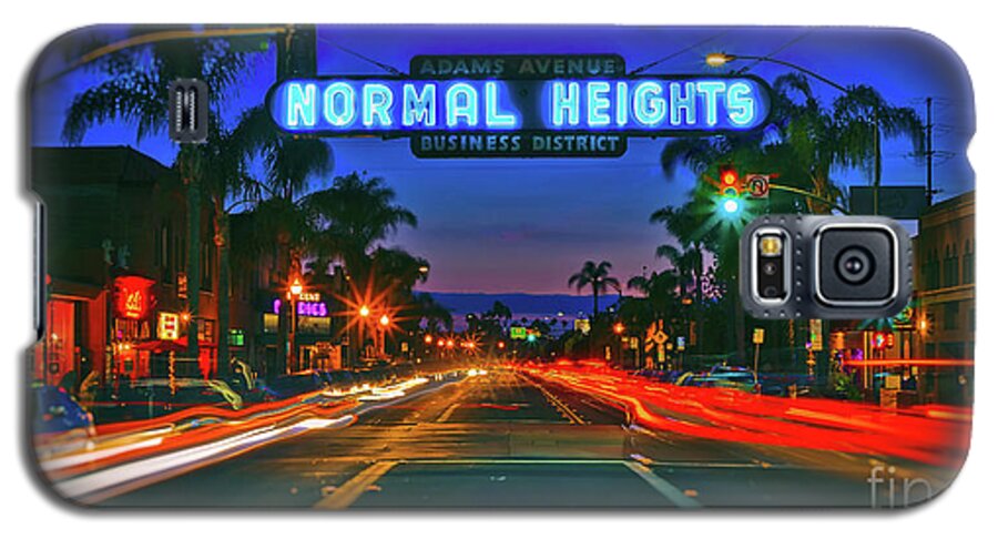 Night Galaxy S5 Case featuring the photograph Nighttime Neon in Normal Heights, San Diego, California by Sam Antonio