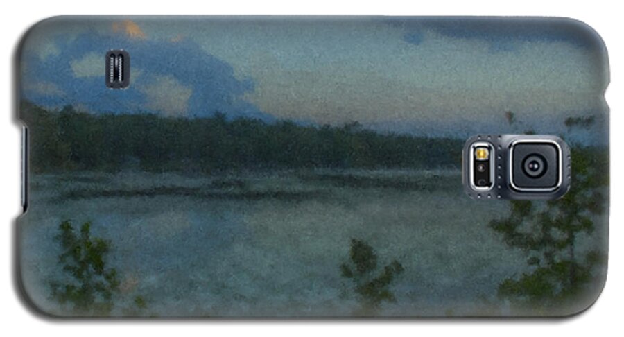 Nocturne Galaxy S5 Case featuring the painting Nocturne at Ames Long Pond by Bill McEntee