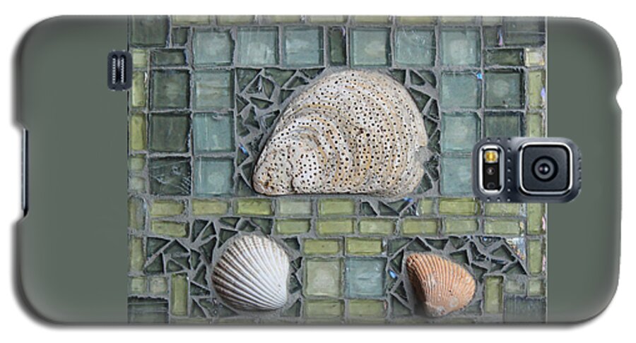 Mosaic Galaxy S5 Case featuring the mixed media North Sea Shells by Annekathrin Hansen
