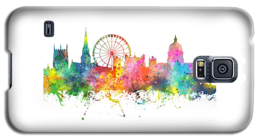 Nottingham England Skyline Galaxy S5 Case featuring the digital art Nottingham England Skyline by Marlene Watson