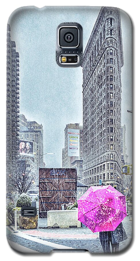 Ny Galaxy S5 Case featuring the photograph NYC Snowy Scene by Framing Places